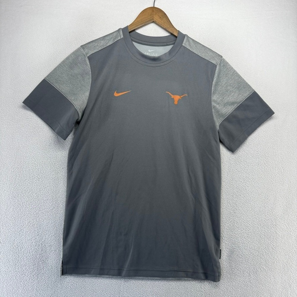 Texas Longhorns Shirt Men's Small Gray Nike Dri Fit Lightweight On Field Team